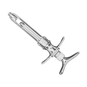 Cartridge syringe, crutch handle