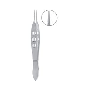 Bechert Tying Forceps, 10mm long smooth jaws, angled