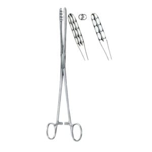 Ulrich Cotton Swab Forceps BJ Curved 25cm/10"